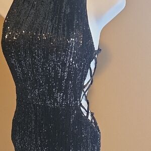 Jovani SEXY Sparkling Black Mini Dress NWT Size 2